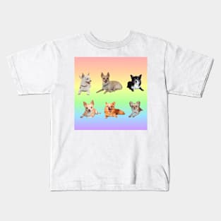 Reyes Chihuahuas With Pastel Background Kids T-Shirt